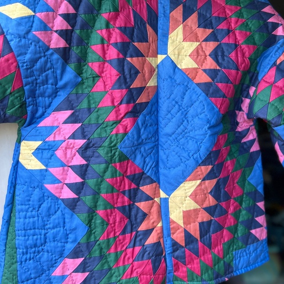 BN Farewell Frances handmade vintage rainbow Lone Star Quilt “Isabella” coat - Picture 4 of 11